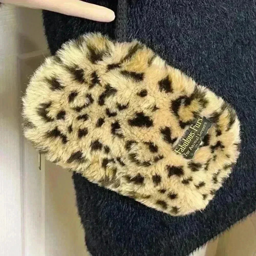 Fabulous Furs Cheetah Wristlet 100% acrylic 5x8x2